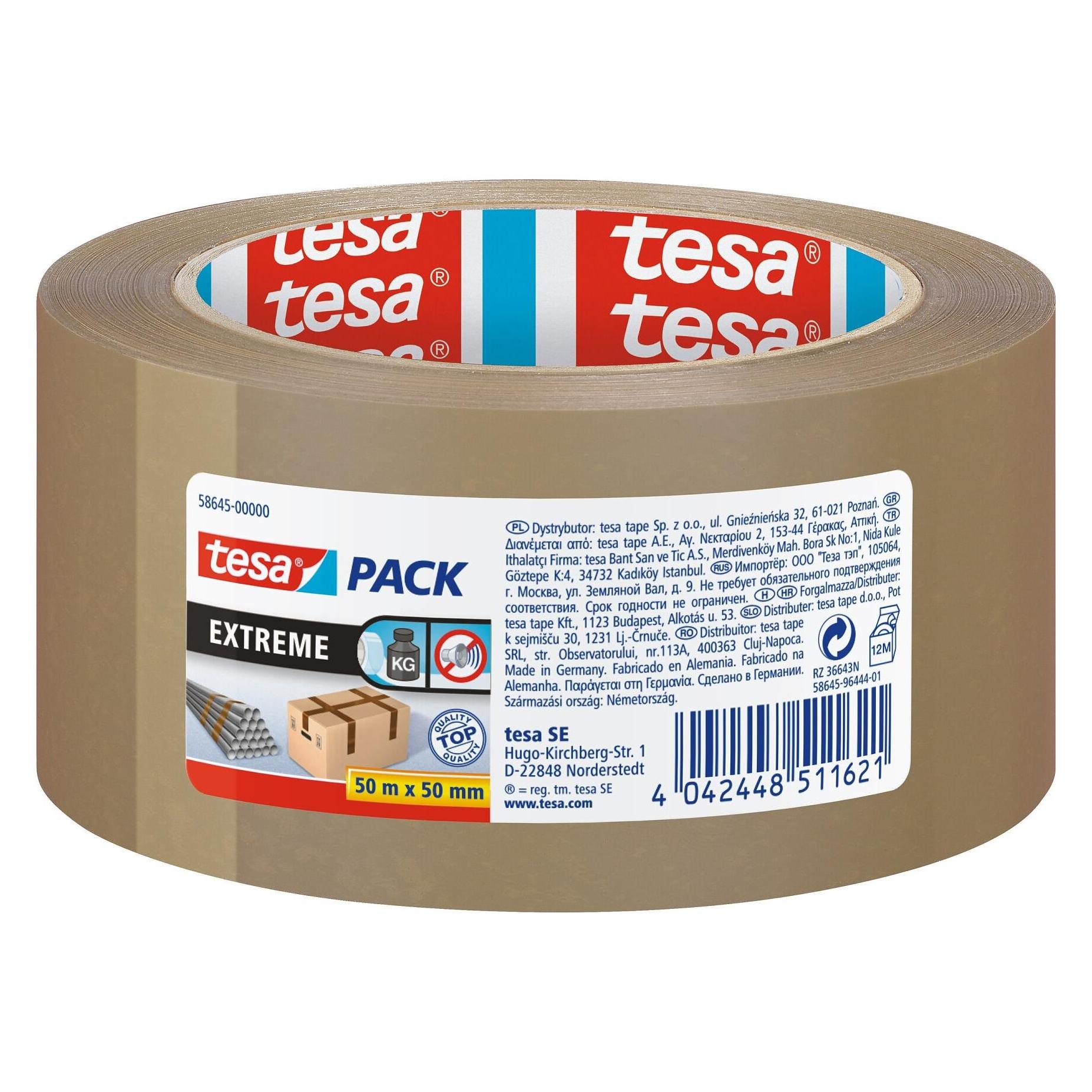 tesa tesapack EXTREME Paketklebeband - besonders klebstark und reissfest (50 mm) (58645-00000-00)