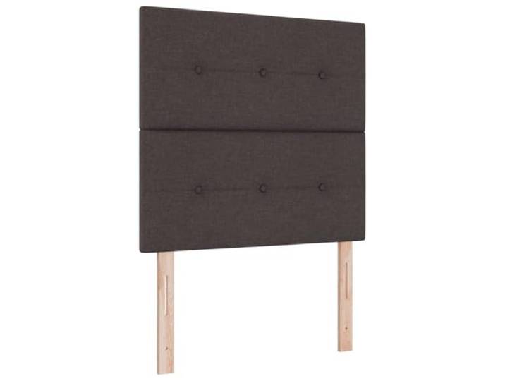 KTHLBRH Bett Quelle LED Dunkelbraun 120 x 190 cm Stoff Kopfteil mit 2 Höhen, RGB-LED-Streifen, Holz, massives Kiefernholz, USB, Maximalgewicht 280 kg