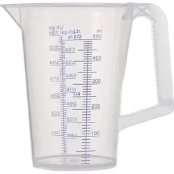 PRESSOL Messbecher 0,5l blau bedruckte Skala PP - 7081