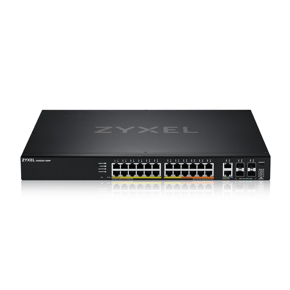 Zyxel XGS2220-30HP, Managed, L3, Gigabit Ethernet (10/100/1000), Power over Ethernet (PoE), Rack-Einbau