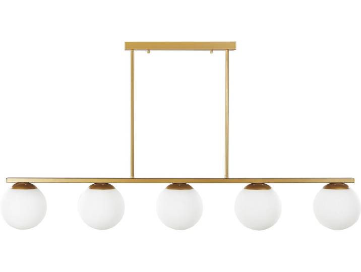 BELIANI Hängeleuchte Gold aus Eisen und Glas 5-flammig Kugelförmige Lampenschirme für Esszimmer Wohnzimmer Salon Modernes Design