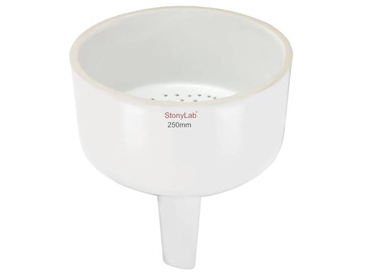 stonylab Büchnertrichter Trichter aus Porzellan, 250mm, Filtertrichter, OD 25cm ID 24cm, für Labor