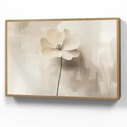 WANDLEUCHTE MIT AKKU Blume - Beige - Farbe - Schatten Dimmbar 90x60 cm Wandlampe