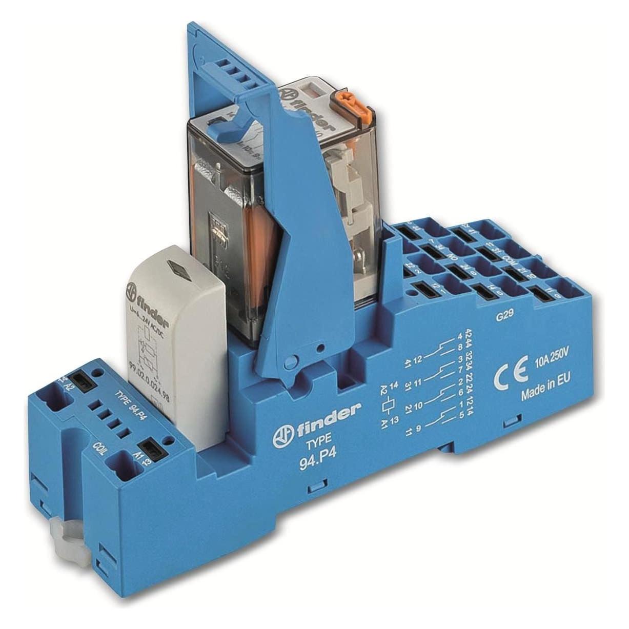 Finder Relay interface module push-in terminals (58.P4.8.230.0060SMA)