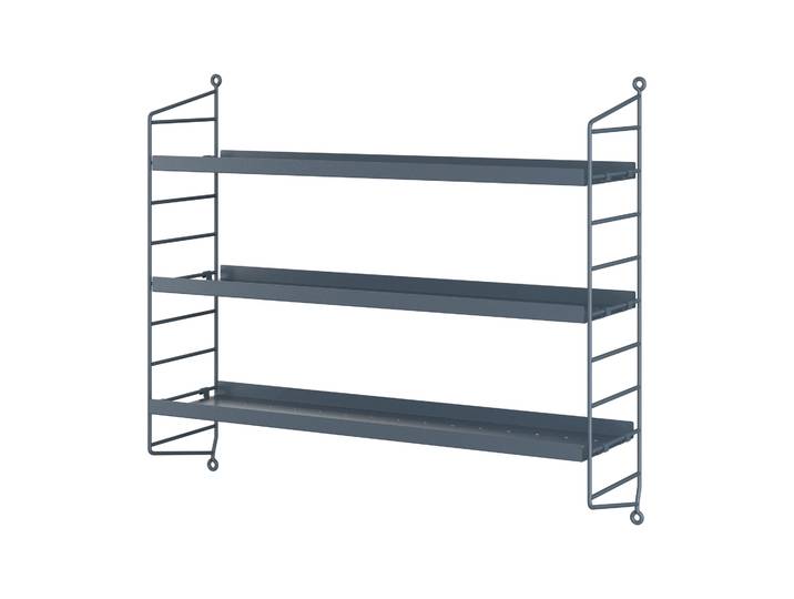 String String Pocket boekenplank metaal Sergelgrijs