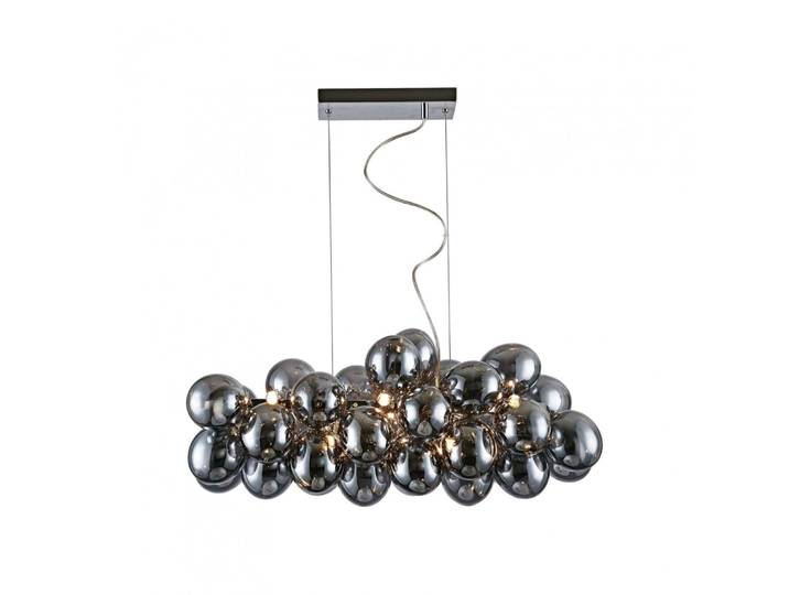 Suspension en verre gris fumé 80 cm