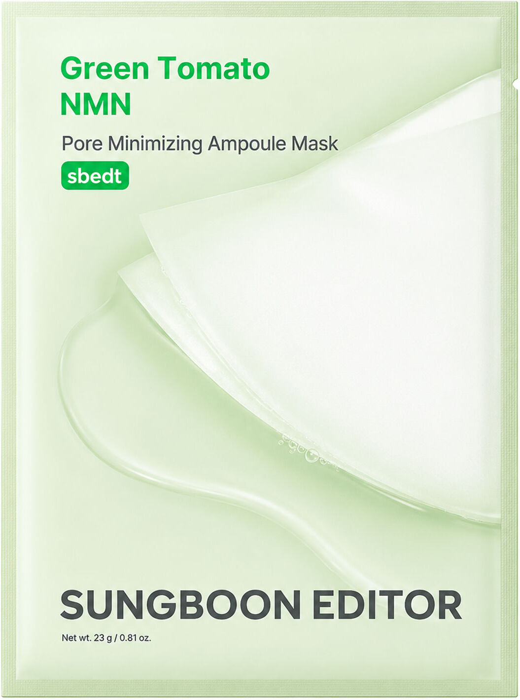 SUNGBOON EDITOR Green Tomato NMN Pore Minimizing Ampoule Sheet Mask 23g