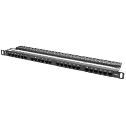 Lanberg PPU6-0024-B Patch Panel 0.5U, Server Zubehör, Schwarz