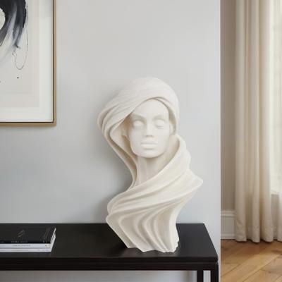 Sagebrook Home "Resin Sculpture Modern Glam Decorative Home Office - 20"" White - 12"" x 9"" x 20"""