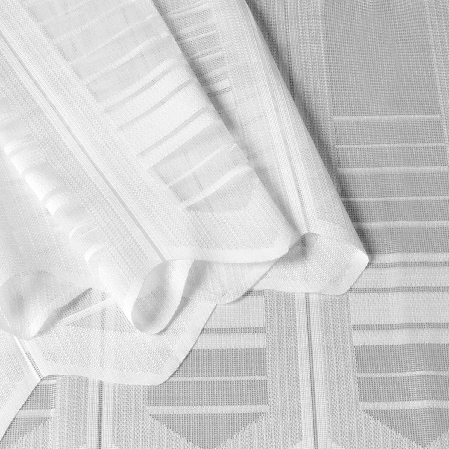 Gardine GERSTER "Marita", weiss (weiß), B:80cm H:60cm, Jacquard, Polyester, Gardinen, Gardine, SB-Bistro "Marita" weiß 60cm, Durchzuglöcher, 80cm