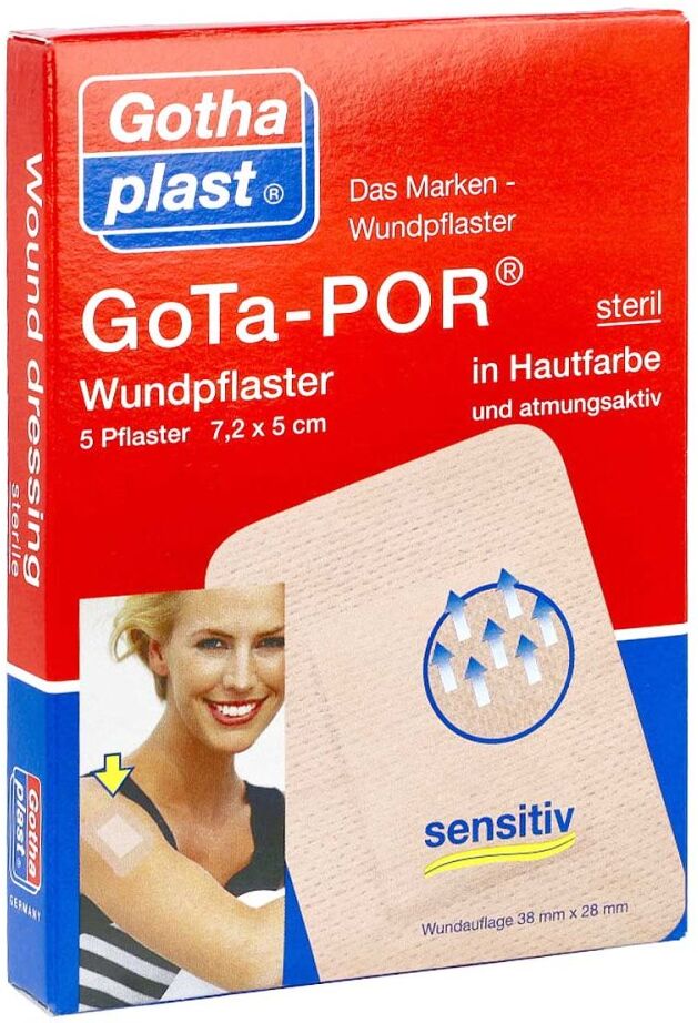 Gota-por Wundpflaster 5x7,2 cm steril hautfarben
