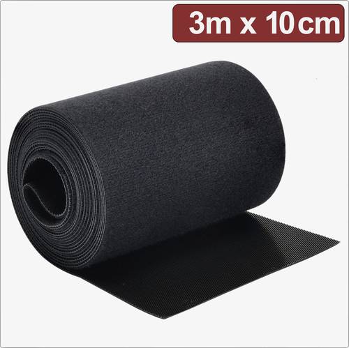 Quadrios 24CA312 Klettband zum Bündeln Haft- und Flauschteil (L x B) 3m x 10cm Schwarz 3m