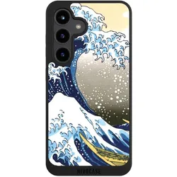 Nivocase Handyhülle für Samsung Galaxy S24 Hülle NIVOpure Case Schwarz Katsushika Hokusai Kunst Die grosse (Samsung Galaxy S24), Smartphone Hülle, Schwarz