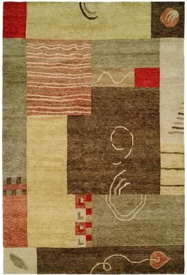 KALATY Jade Multiple Color Earth Tones Hand-knotted Area Rug