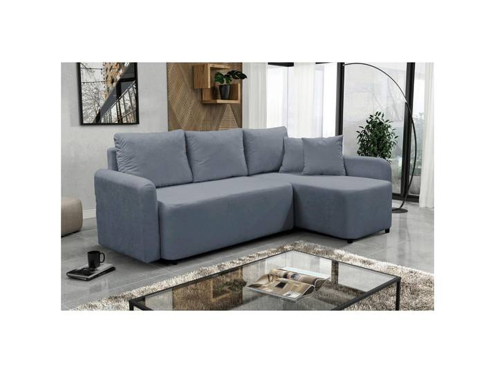Mid.you Ecksofa Stern, Grau, Kunststoff, 3-Sitzer, Füllung: Schaumstoff, Ottomane rechts, L-Form, 207x152 cm, Liegefunktion, Wohnzimmer, Sofas & Couches, Wohnlandschaften, Ecksofas