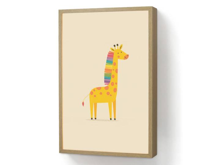OnlyWow Wandleuchte MIT Akku Giraffe - Regenbogenmähne - Beige 40x60 cm, Rechteckig, LED integrated, 40x60x8 cm, Lampen & Leuchten, Innenbeleuchtung, Wandleuchten