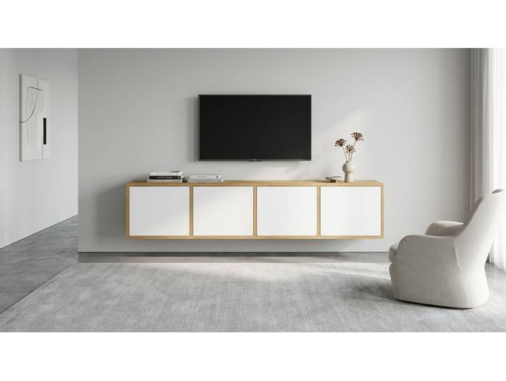 Commode suspendue sur mesure Pickawood Chêne Naturel huilé