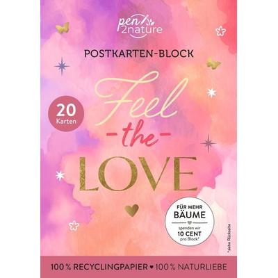 Postkartenblock Feel the Love, Karte von , Pen2nature, 978-3-9876413-6-7