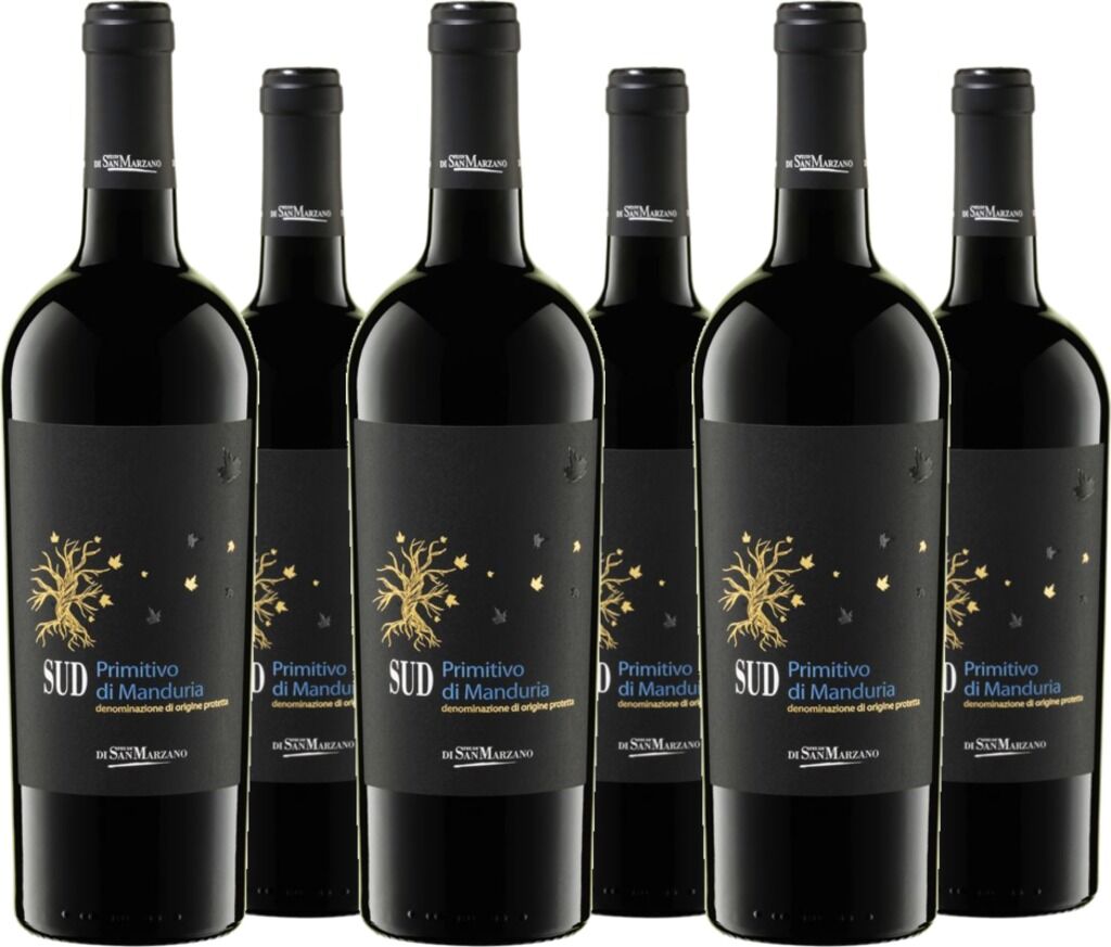 6er Vorteilspaket Primitivo di Manduria SUD 2023 San Marzano Vini