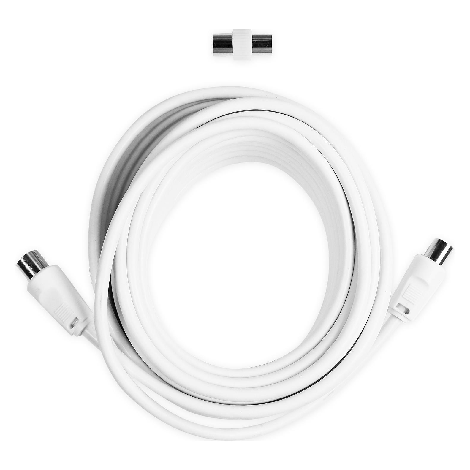 Ekon Male / female antenna cable + adapter 75dB (75 dB, Antennenkabel) (ECAN100MFW)