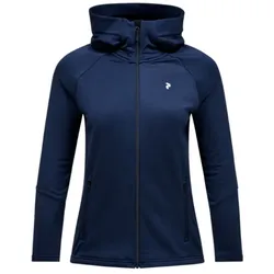 Peak Performance Damen Essential Midlayer Zip Hood Blue Shadow - dunkelblau - S - S