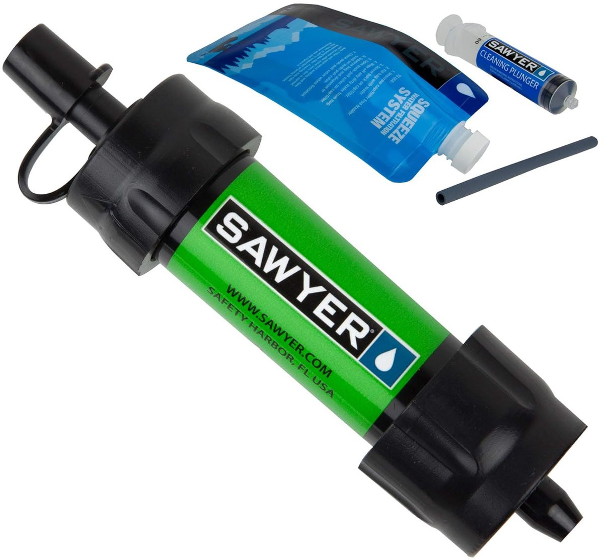 Compact en lichtgewicht waterfilter voor outdoor camping - Groen