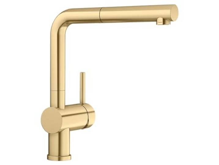 BLANCO LINUS-S Küchenarmatur in satin gold Mit herausziehbarem Schlauch