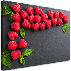 LEINWANDBILD Rote Himbeeren Früchte Natur 120x80cm