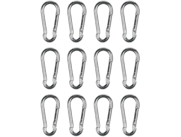 Mini-Karabiner-Set, 12-tlg., 5 x 50 mm