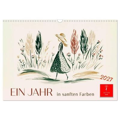 Ein Jahr in sanften Farben (Wandkalender 2027 DIN A3 quer), CALVENDO Monatskalender