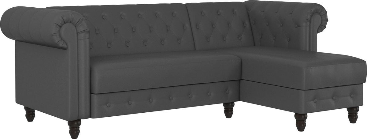 Felix Slaapbank Chaise Longue Grijs PU