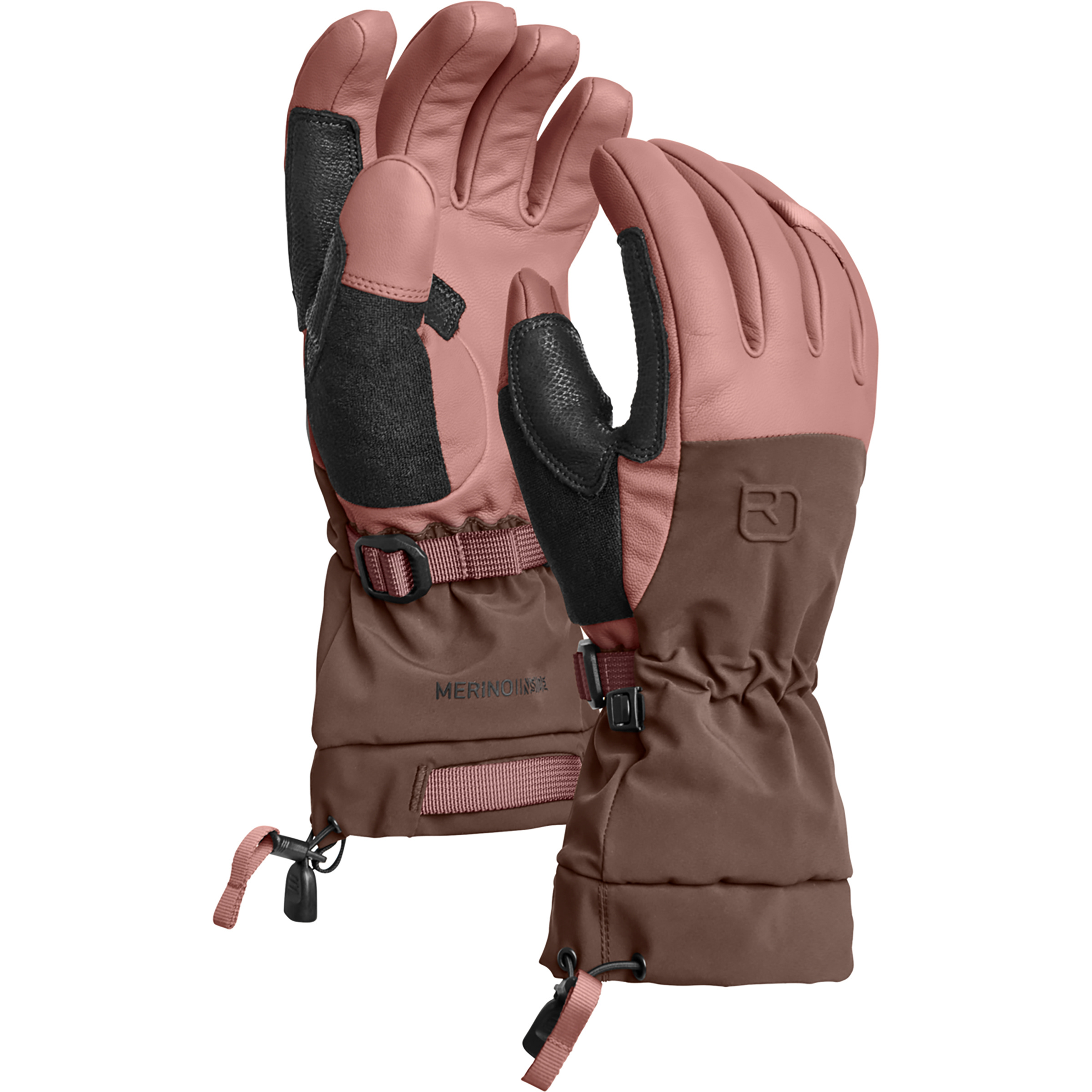 Ortovox Merino Freeride Damen Skihandschuhe rosa Größe XS Trekking Windabweisend Merinowolle