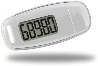 Smart Shopping Spot 3D Pedometer USB Rechargeable Walking Step Counter With Backlight Accurate Step Tracker white