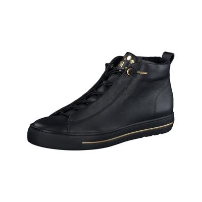 Sneaker PAUL GREEN "Paul Green Sneaker Glattleder", Damen, Gr. 37,5, schwarz, Glattleder, Schuhe Sneaker