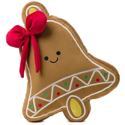 Gözze gefülltes Kissen Lebkuchen 'Glocke' 27 x 34 cm Hellbraun