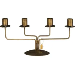 IB Laursen Metall-Kerzenhalter Stylish Christmas für 4 Stabkerzen, L 28,7 x H 14,2 cm, für Ø 2,2 cm Stabkerzen