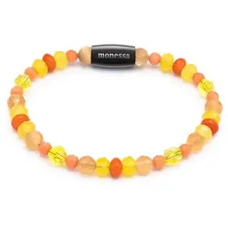 MONESSA Armband Edelsteine Magnetverschluß Edelstahl