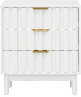 Klair Living "23.6"" Fluted Dresser with 3 Drawers"
