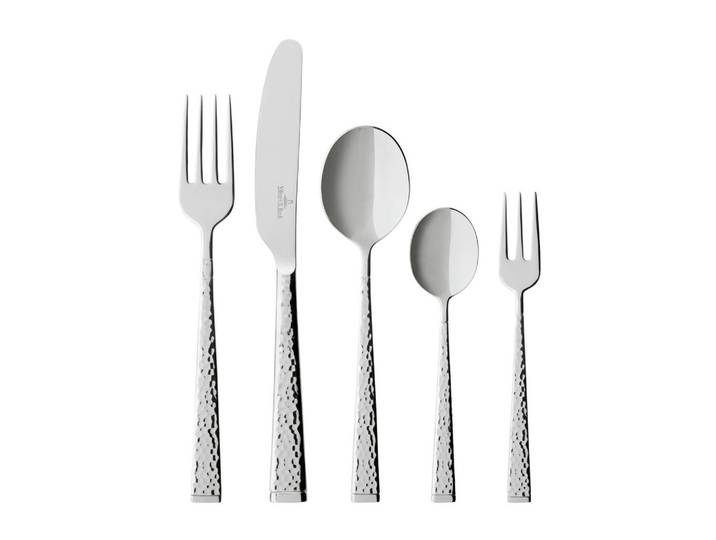 Villeroy & Boch Tafelbesteck Blacksmith silber 30-tlg., Silberfarben, Metall, Besteck, Besteck-Sets