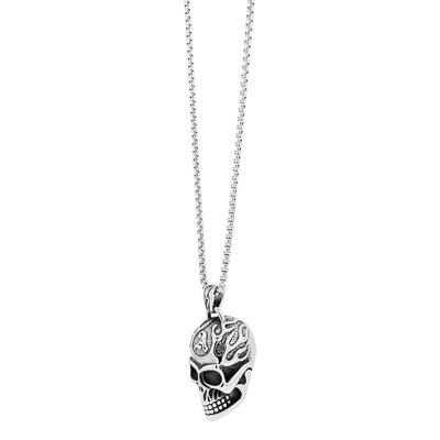 Kette ohne Anhänger ADELIA´S "Halskette mit Anhänger – Totenkopf aus Edelstahl", silber, Halsketten, Herren, 60cm, Edelstahl, Zum Verschenken an Menschen, die Ihnen am Herzen liegen