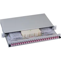 EFB Elektronik Spleissbox LC 50/125μ OM4 ausziehbar 24 Pigtails / 12 Kupplungen (0.24 m), Netzwerkkabel