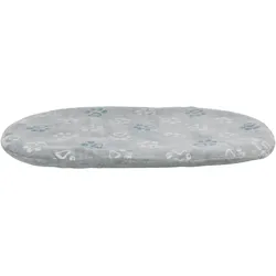 Trixie Kissen Jimmy Soft, Softplüsch, oval, 70 × 47 cm, light grey (Hund, Katze), Hundebett + Katzenbett