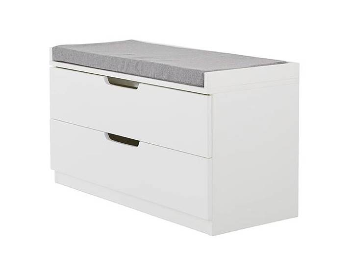 home24 Halbank Cholay 80 x 45 x 36cm wit/wit