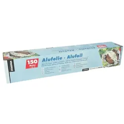 Papstar Alufolie auf Großrolle in Faltschachtel - 150 m x 45 cm silber