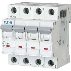 Eaton (Installation) Leitungsschutzschalter 16A, 4-polig, Steckklemme B PXL-B16/4