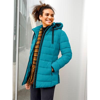 Steppjacke CASUAL LOOKS, Damen, Gr. 40, bunt (aquapetrol), 100% Polyester, unifarben, Jacken Steppjacke, Topseller
