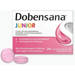 Dobensana® Junior Halstabletten Erdbeergeschmack - Linderung bei ersten Halsschmerzen 24 St