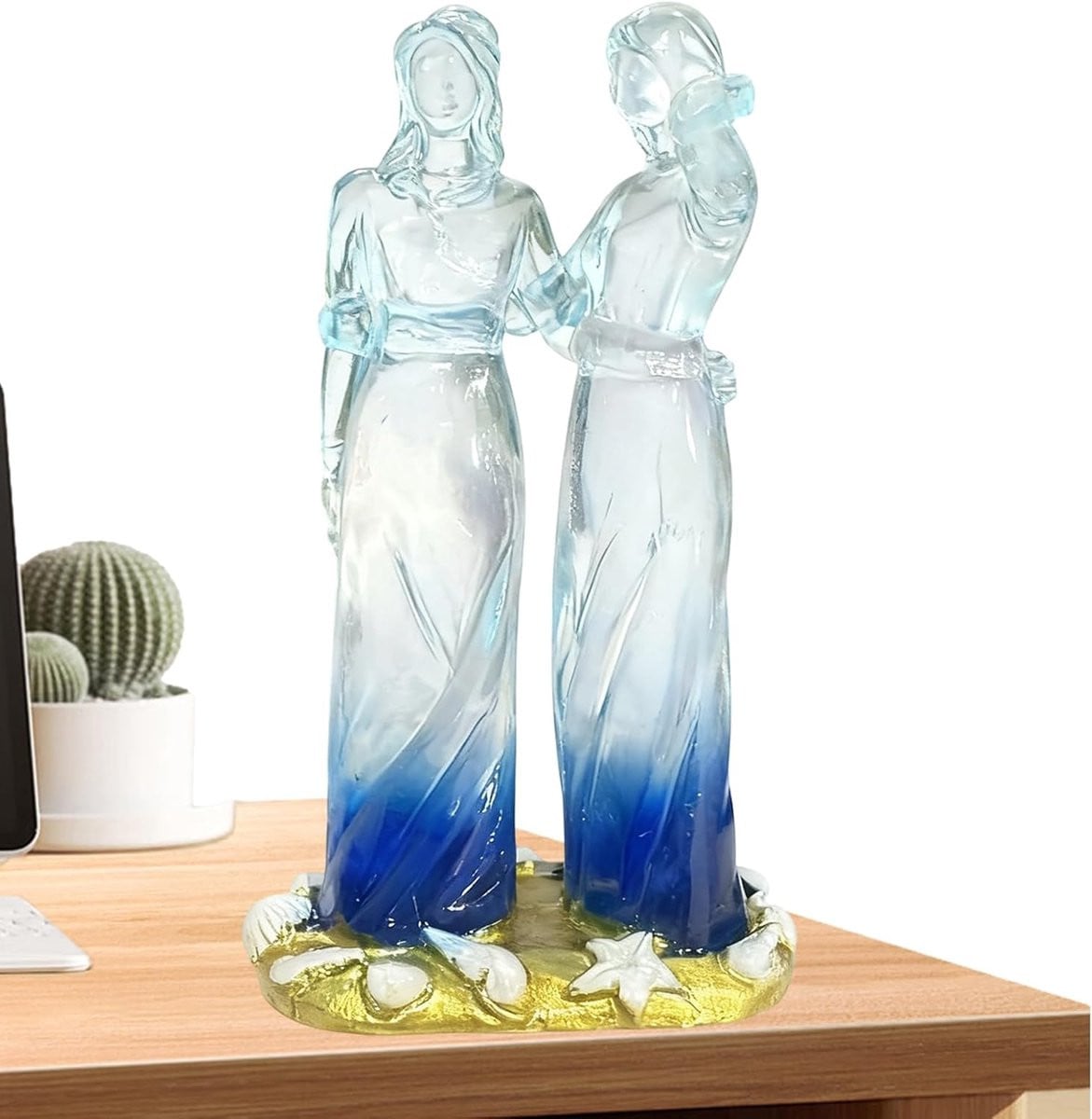 Zuster Standbeeldjes Vriendschap Beeld Woonkamer Decoratie Multi-color Hoogte: 13 cm