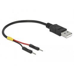 Delock USB-Stromkabel USB-A Stecker, Pfostenstecker 2pol. 0.10 m Schwarz mit Pfostenstecker 85400