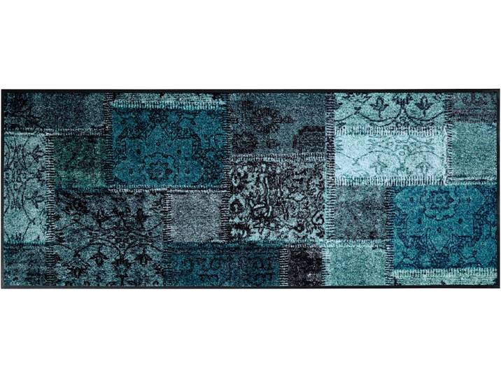 Fussmatte Gr. 8, blau (petrol), H:7mm Ø:85cm, Kunstfaser, Polyamid, Teppiche, Fussmatte